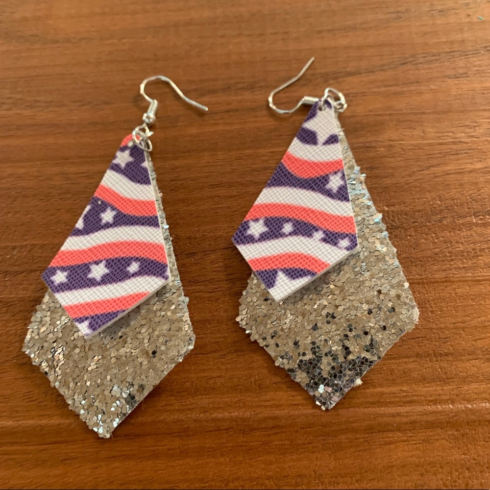 Faux leather earrings